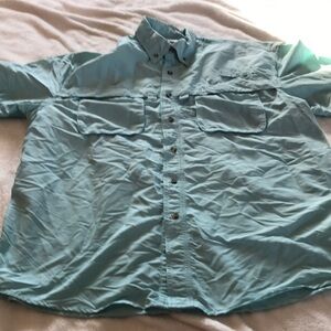 L.L. Bean Vented Button Up Fishing Shirt Men’s Large Regular Read